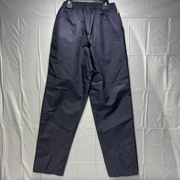 Vintage Adidas Track‎ Pants L Blue Yellow Button Loop Adjustable Leg Stripes 90s - Picture 3 of 5